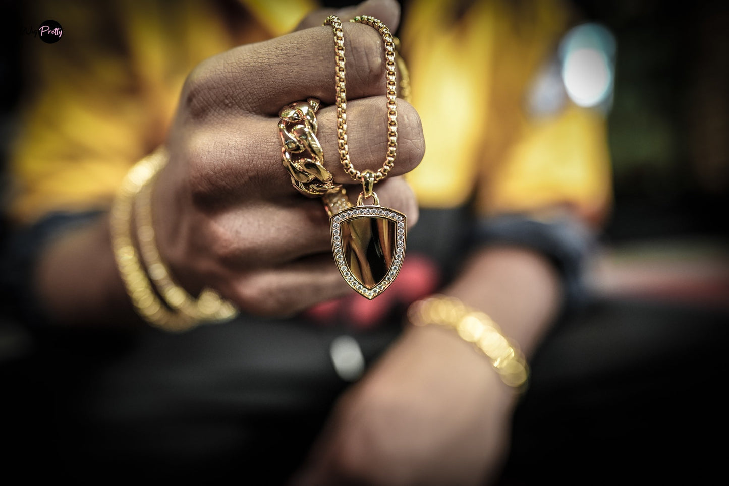 Tiger Eye Shield | 18K