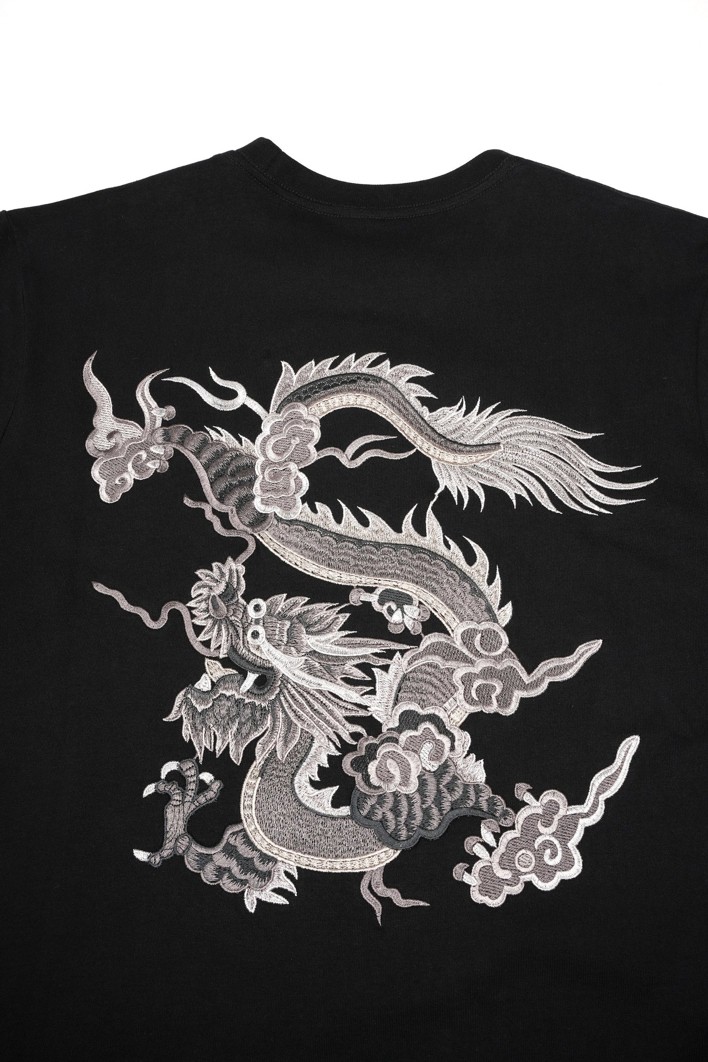 Grey Dragon Embroidered Tee