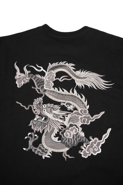 Grey Dragon Embroidered Tee
