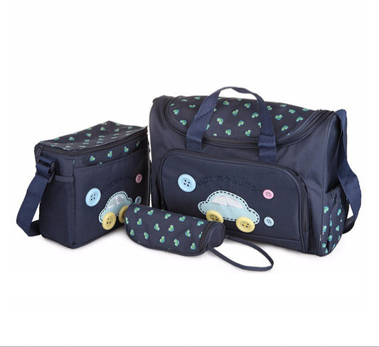 4 Pieces/Set Fashion Infant Baby Nappy Bag, Mommy Maternity Bags Large Capacity Baby Bag Stroller Hobos Desinger Nursing Bag