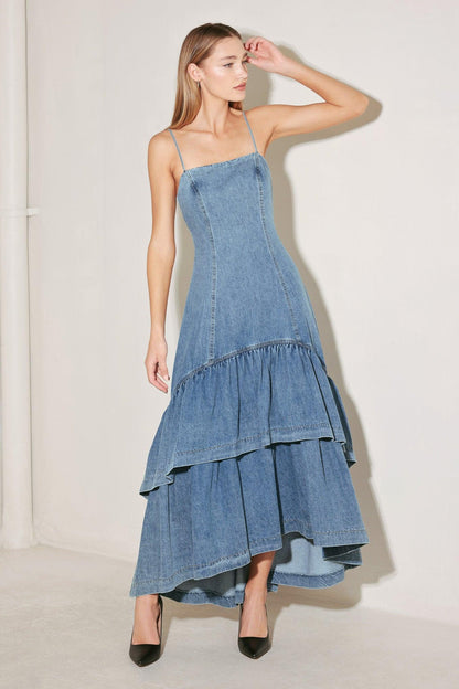 Rebel Denim Midi Dress