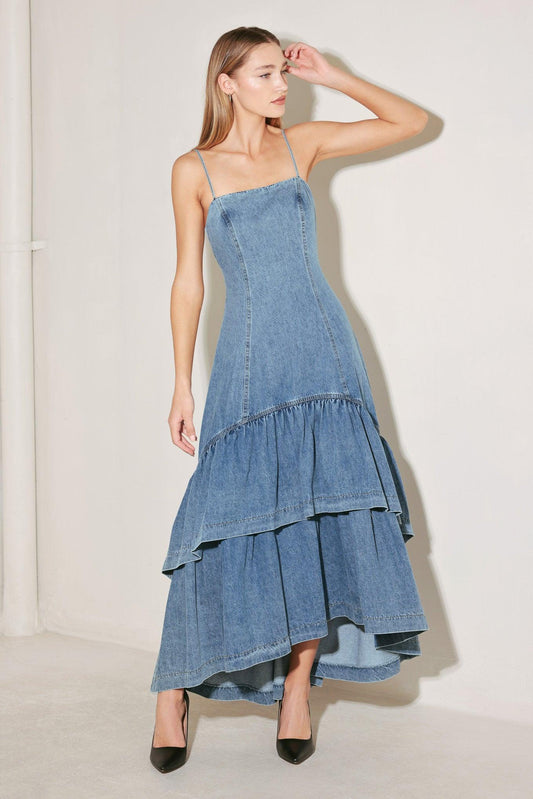 Rebel Denim Midi Dress