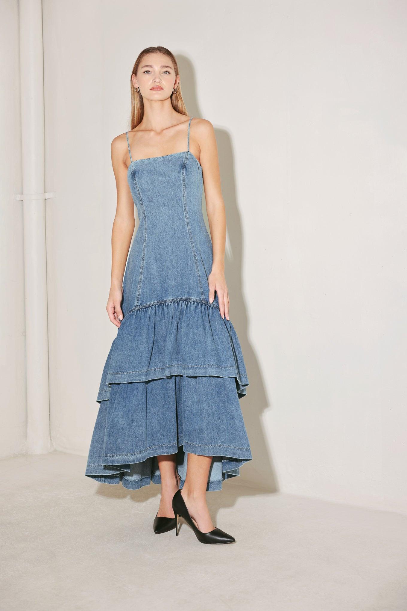 Rebel Denim Midi Dress