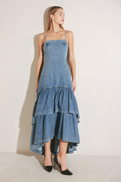 Rebel Denim Midi Dress