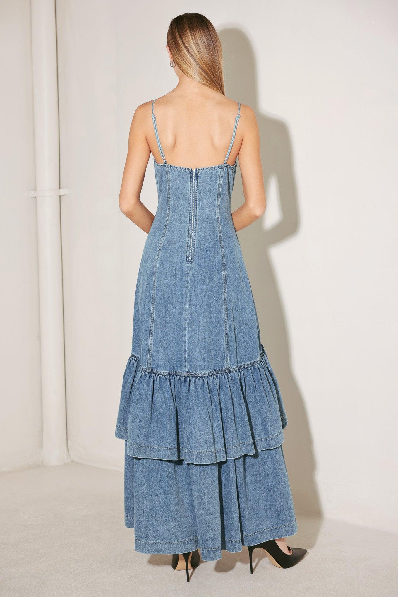 Rebel Denim Midi Dress
