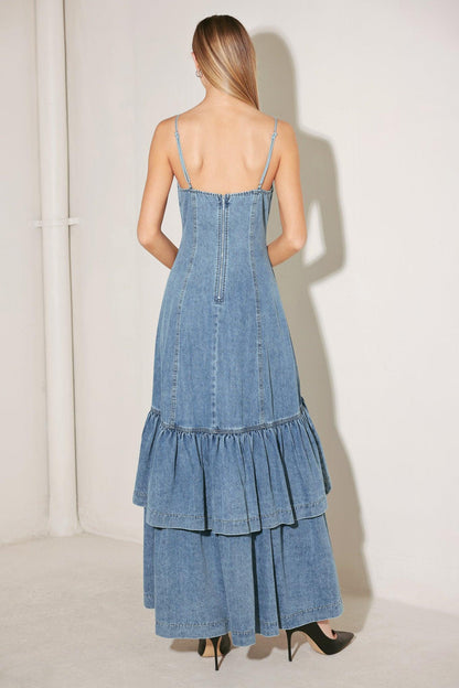 Rebel Denim Midi Dress
