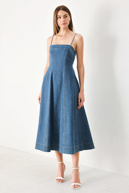 Indigo Denim midi Dress