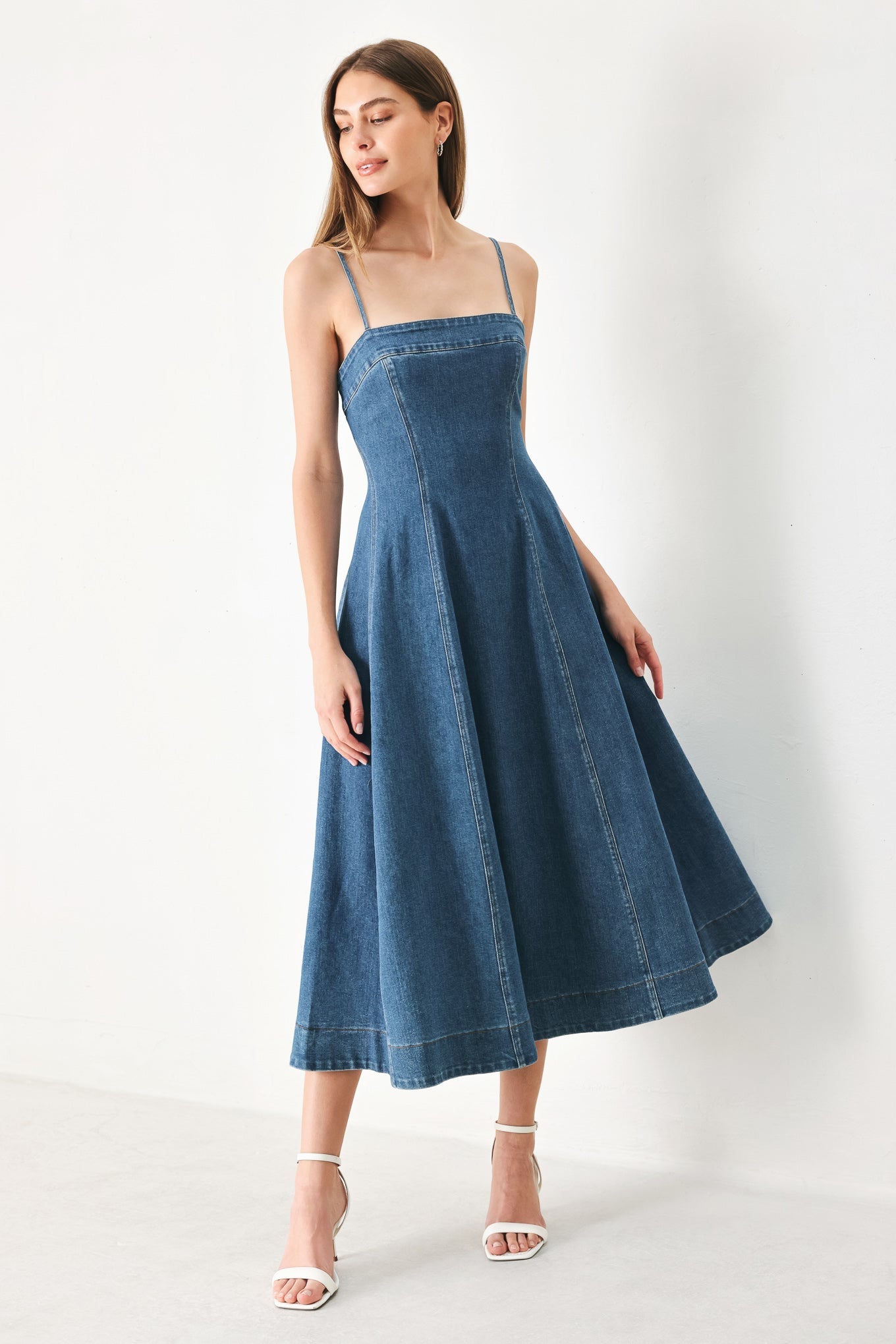 Indigo Denim midi Dress