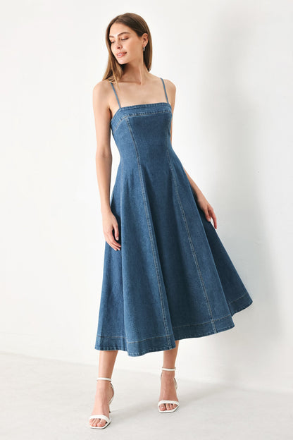 Indigo Denim midi Dress