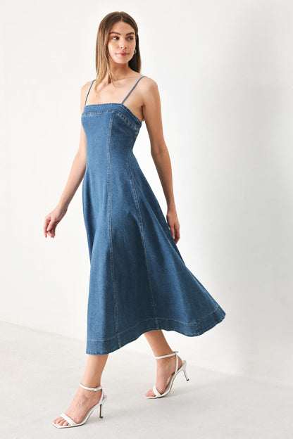 Indigo Denim midi Dress