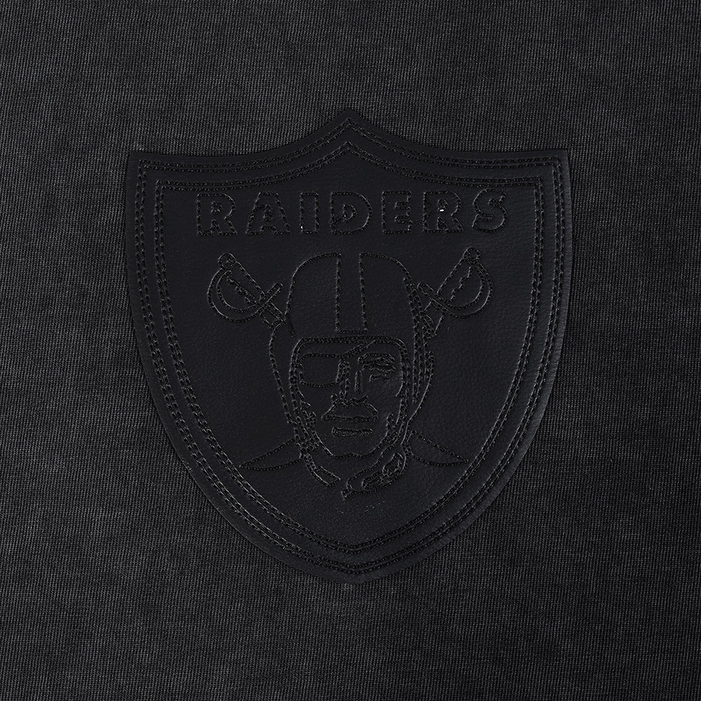 Raiders All-Over Logo Tee | Washed Black