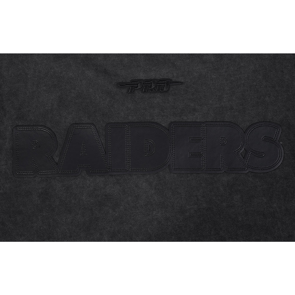 Raiders All-Over Logo Tee | Washed Black