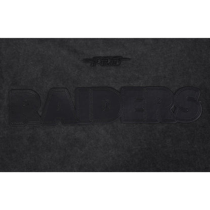 Raiders All-Over Logo Tee | Washed Black