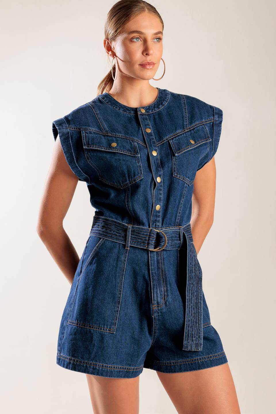 Classic Denim Romper