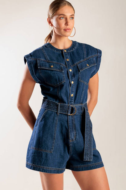 Classic Denim Romper