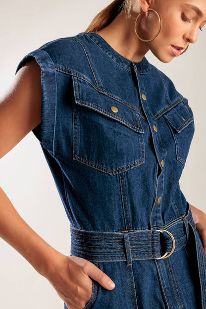 Classic Denim Romper