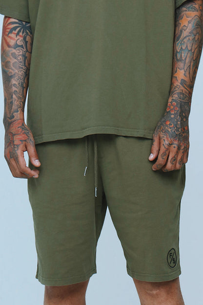 Dues Paid Shorts | Military Green