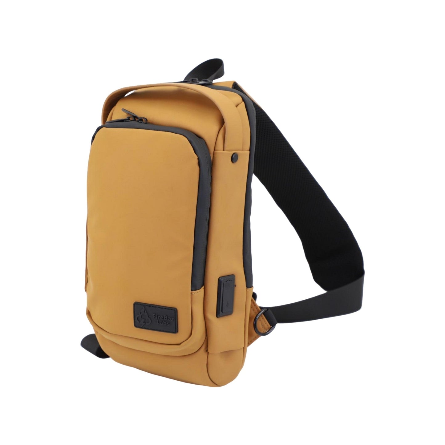 FireBar Labs Smell Proof Executive Tech Cross Body w/USB-C Fast Charge Port - Hidden Lock