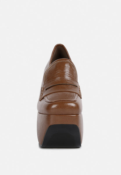 Gilliam High Platform Wedge Loafers