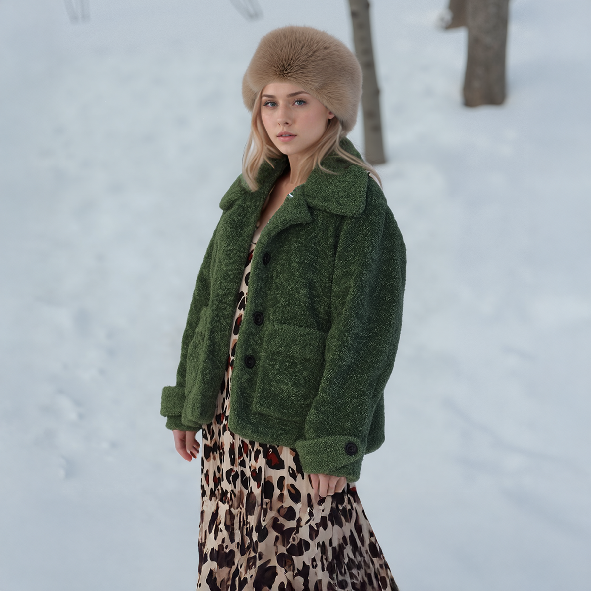 Shearling Coat | Fall Forest