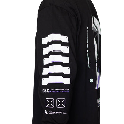 Geisha-6X Black Long Sleeve T