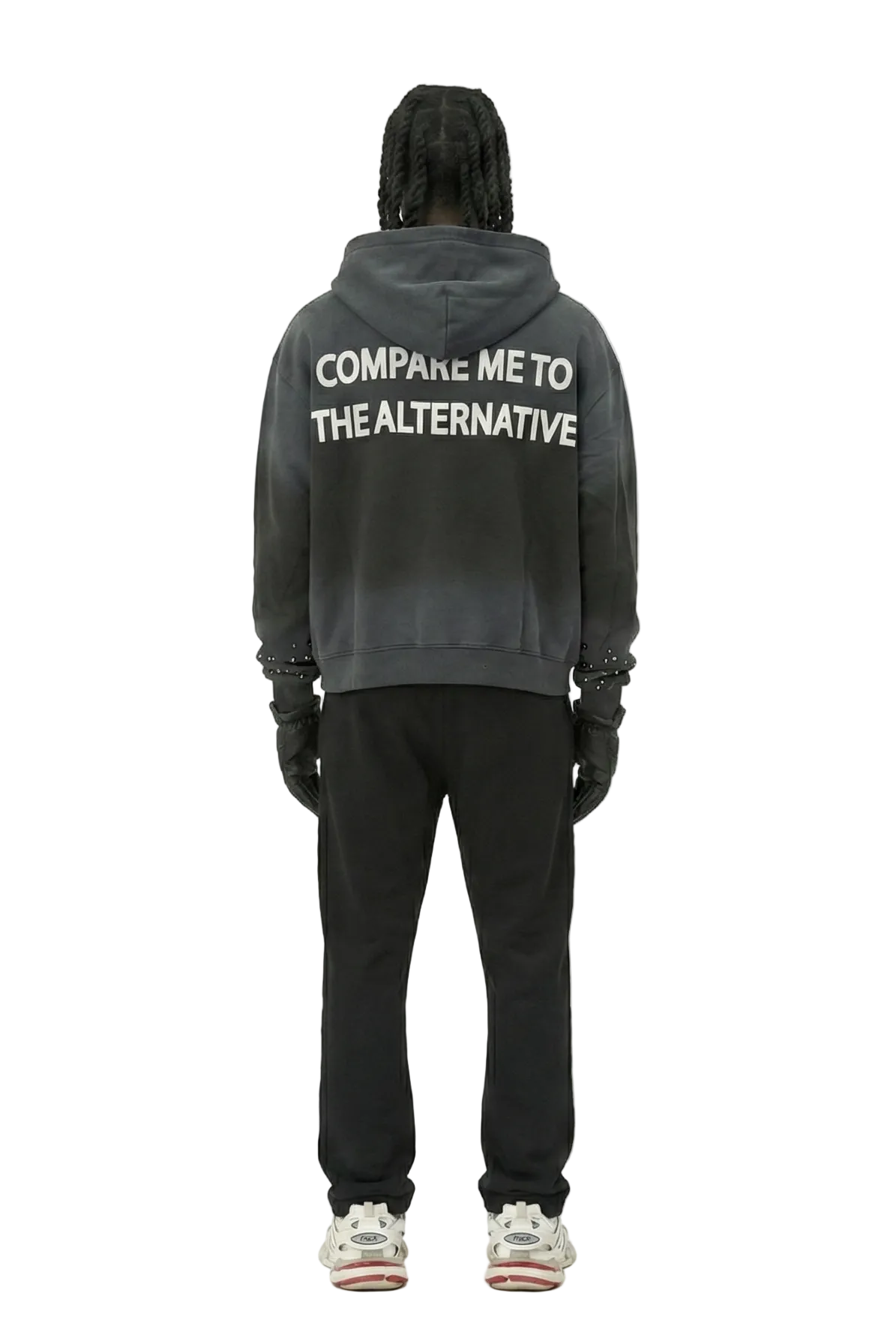 French Terry Long Sleeve Crop Top Full Zip Hoodie