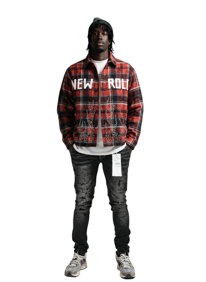 Heavy Flannel Crop Top Button Down Shirt