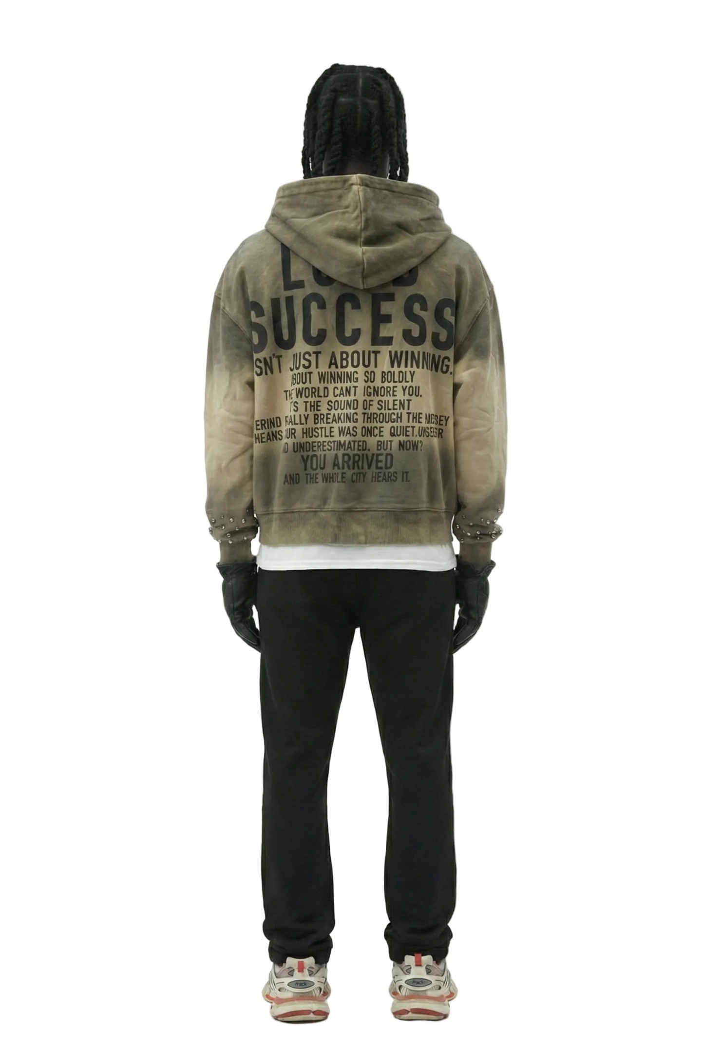 French Terry Long Sleeve Crop Top Full Zip Hoodie
