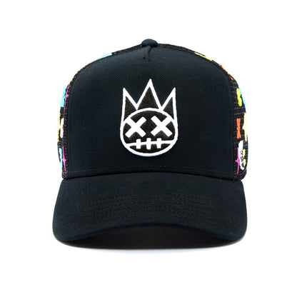 Cult Logo Pattern Hat | Black
