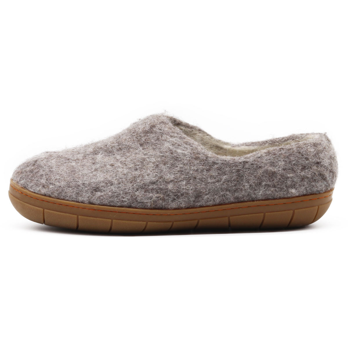 Victoria Wool House Shoe with Rubber Sole
