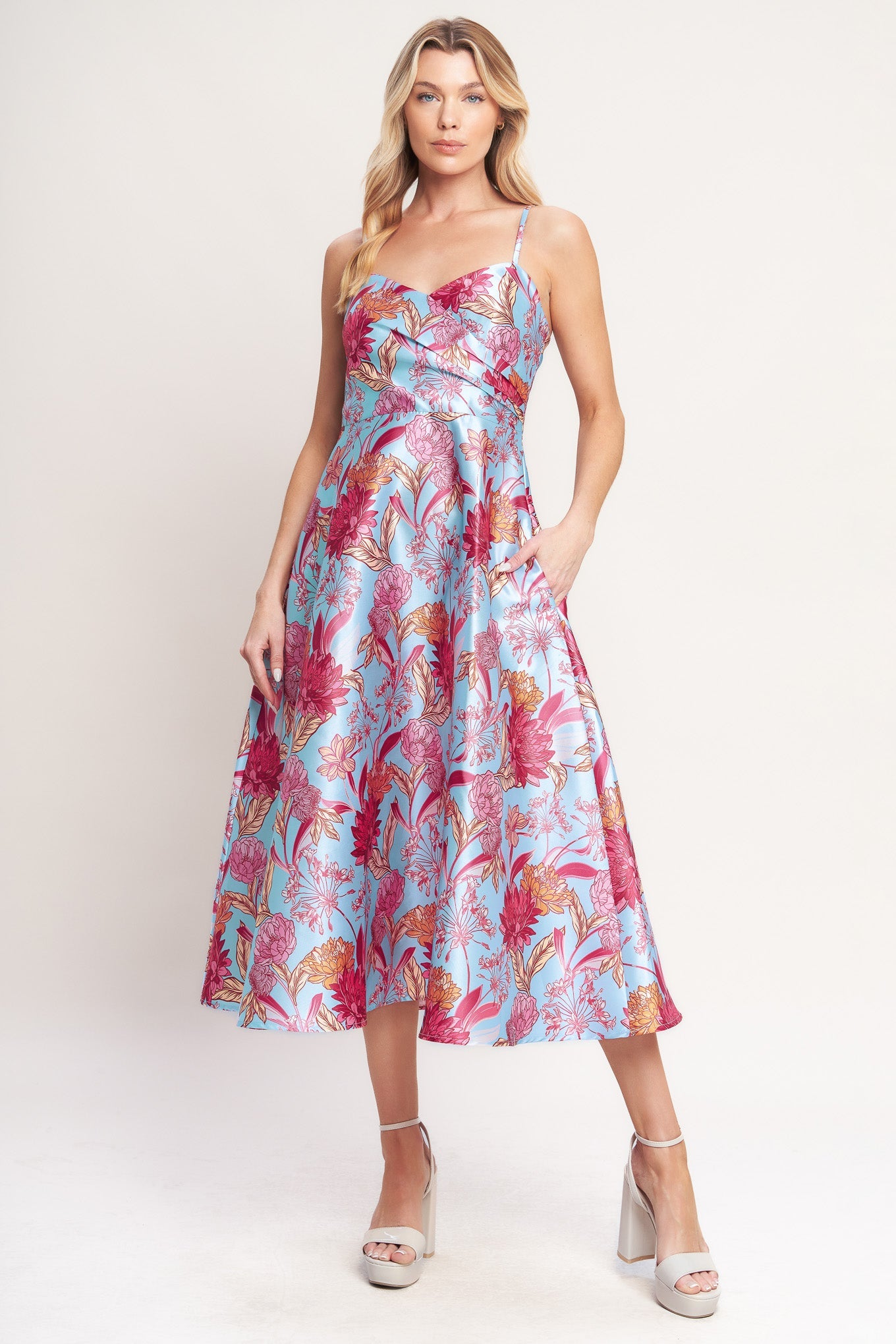 Elevated  Garden Woven Midi Dress