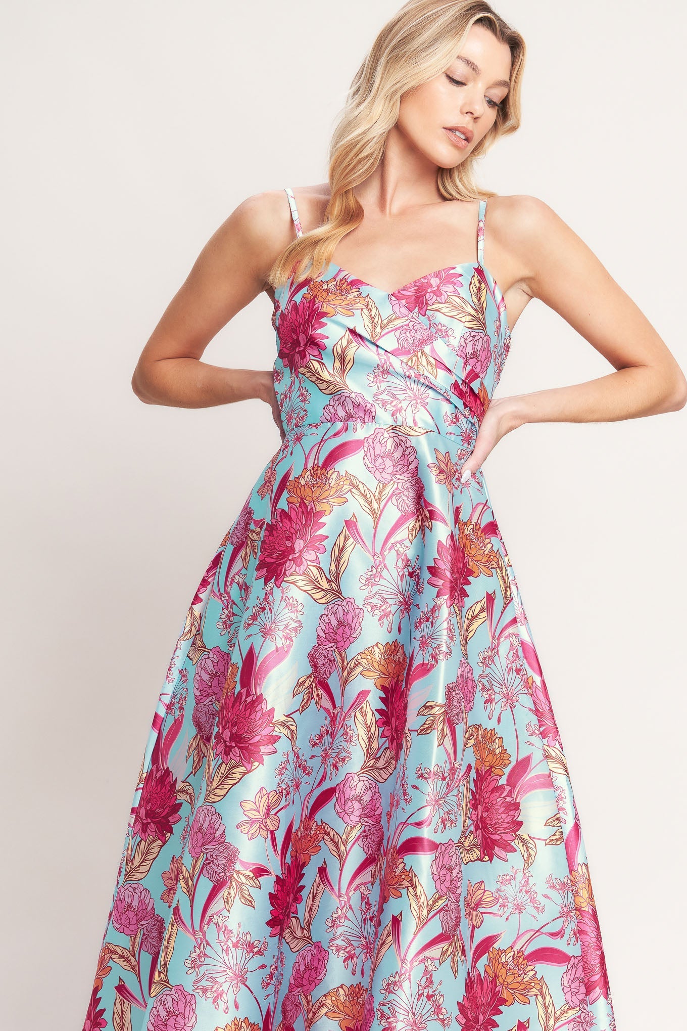 Elevated  Garden Woven Midi Dress