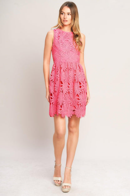 Rose Peal Charm Mini Dress