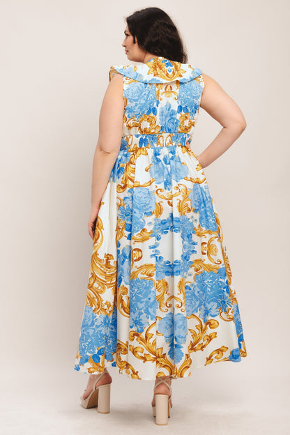 BBQ Bloom Woven Midi Dress