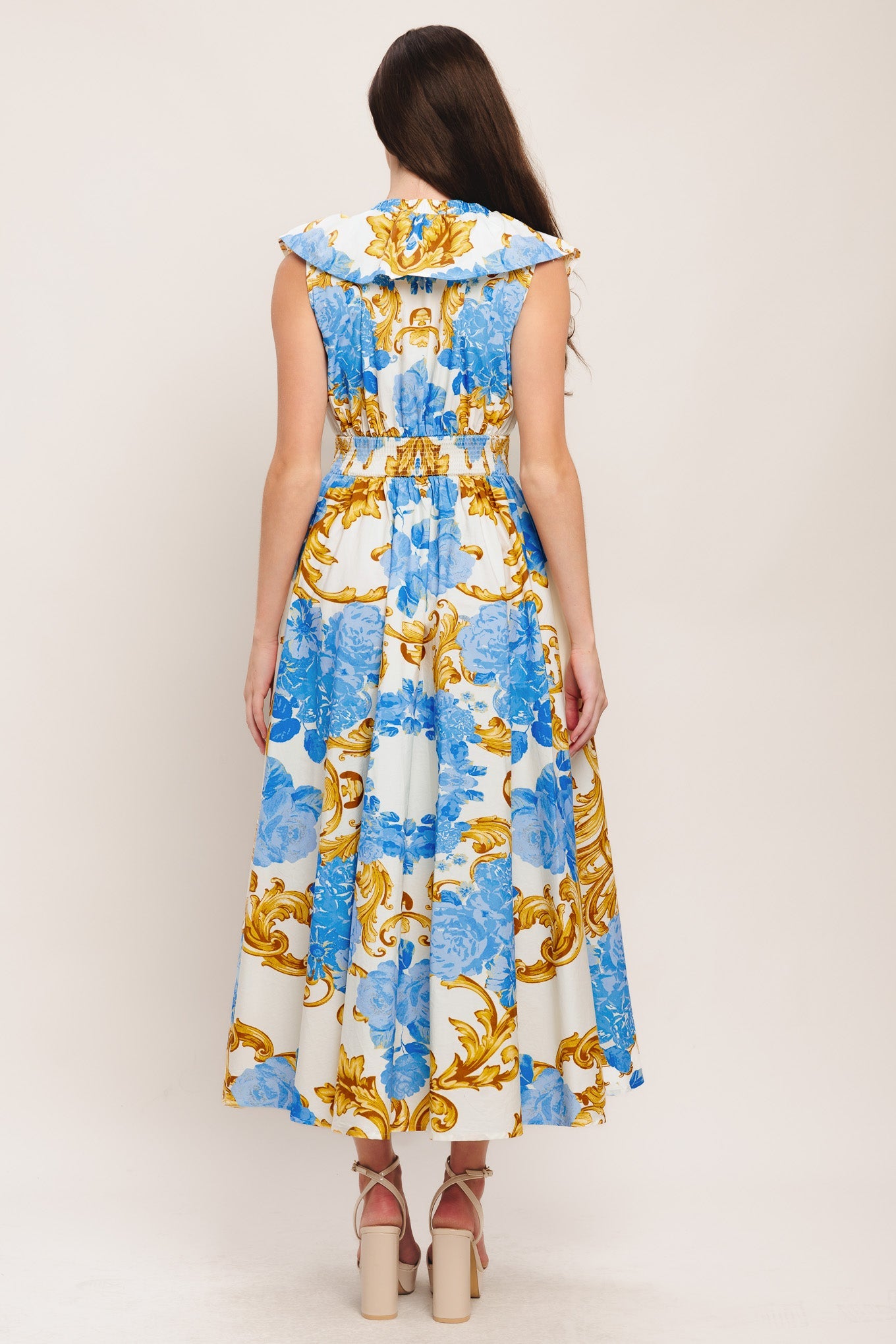 BBQ Bloom Woven Midi Dress