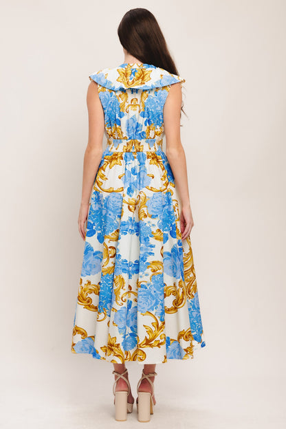 BBQ Bloom Woven Midi Dress