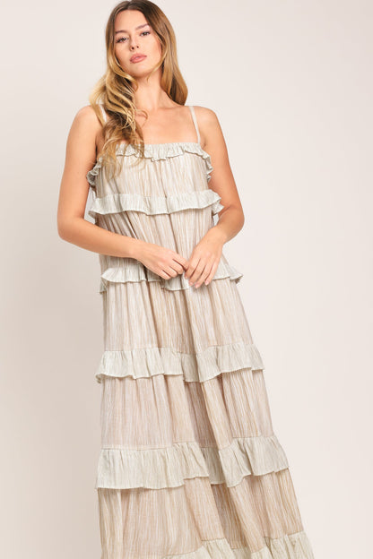 Dun Woven Midi Dress