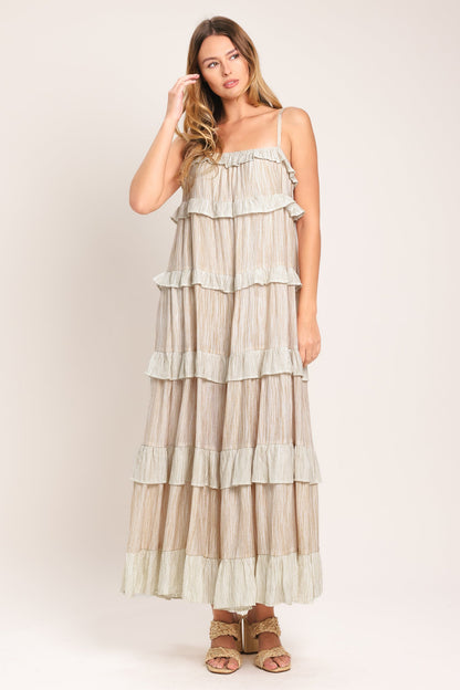 Dun Woven Midi Dress