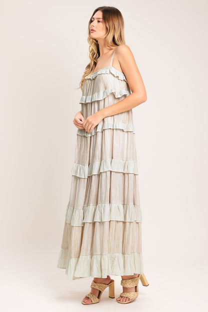 Dun Woven Midi Dress