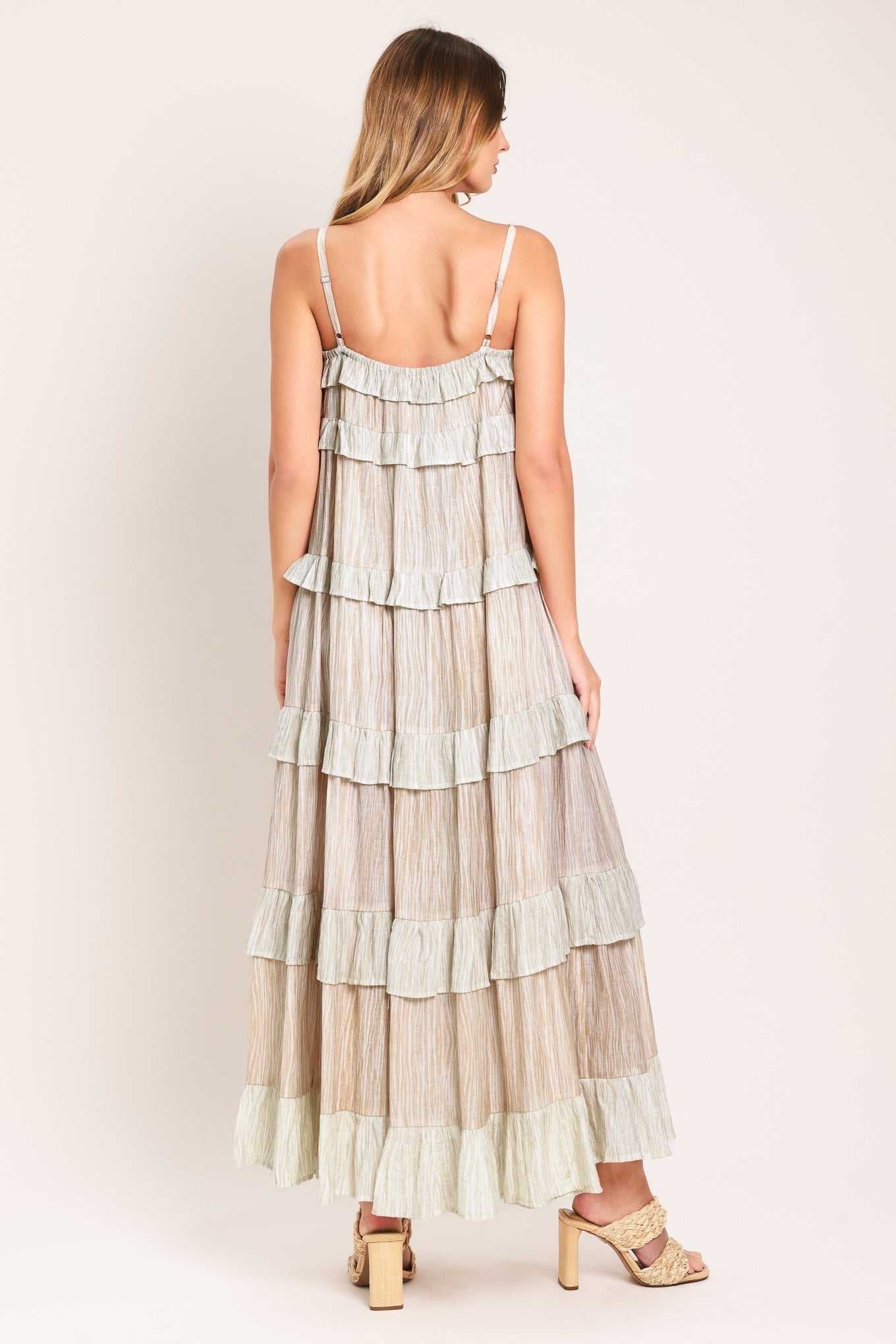 Dun Woven Midi Dress