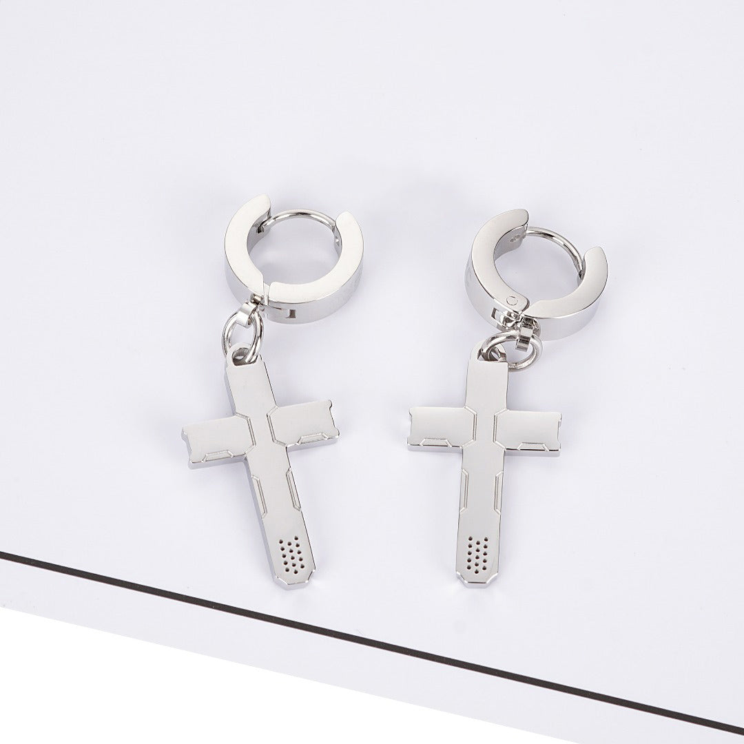 CRX-20 Steel Cross Earrings