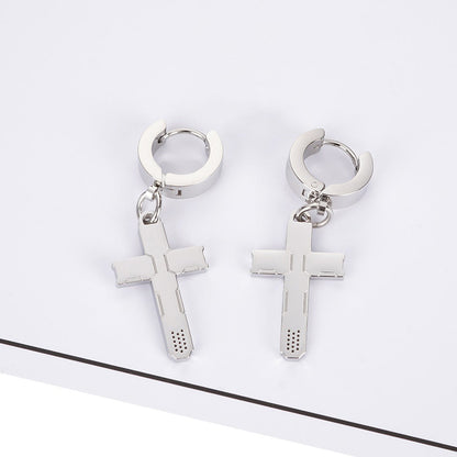 CRX-20 Steel Cross Earrings