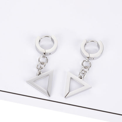 TR-08 Steel Triangle Earrings
