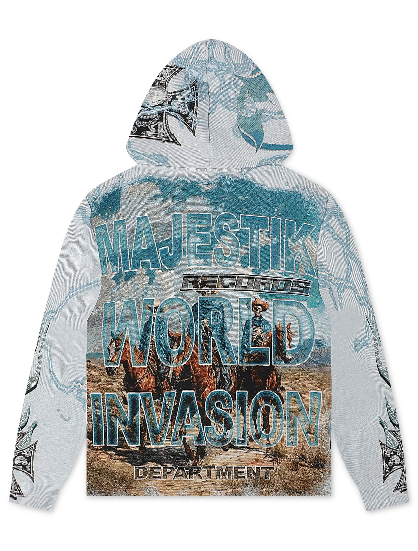 Invasion Tapestry Hoodie | Blue