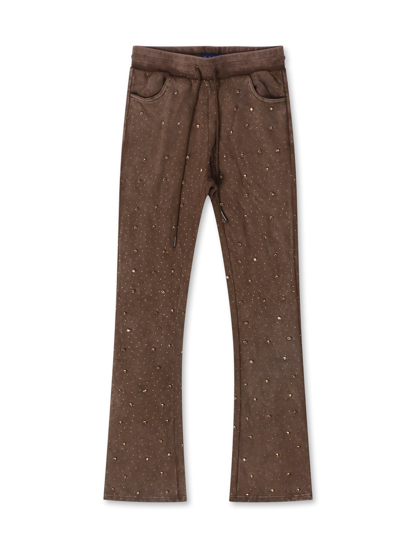Rebel Denim Diamond Stacked Sweatpants | Brown