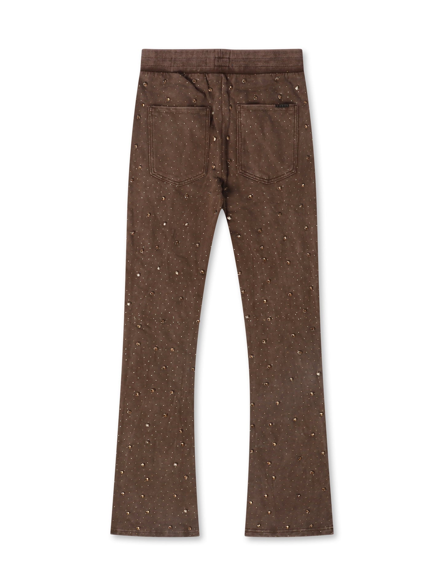 Rebel Denim Diamond Stacked Sweatpants | Brown