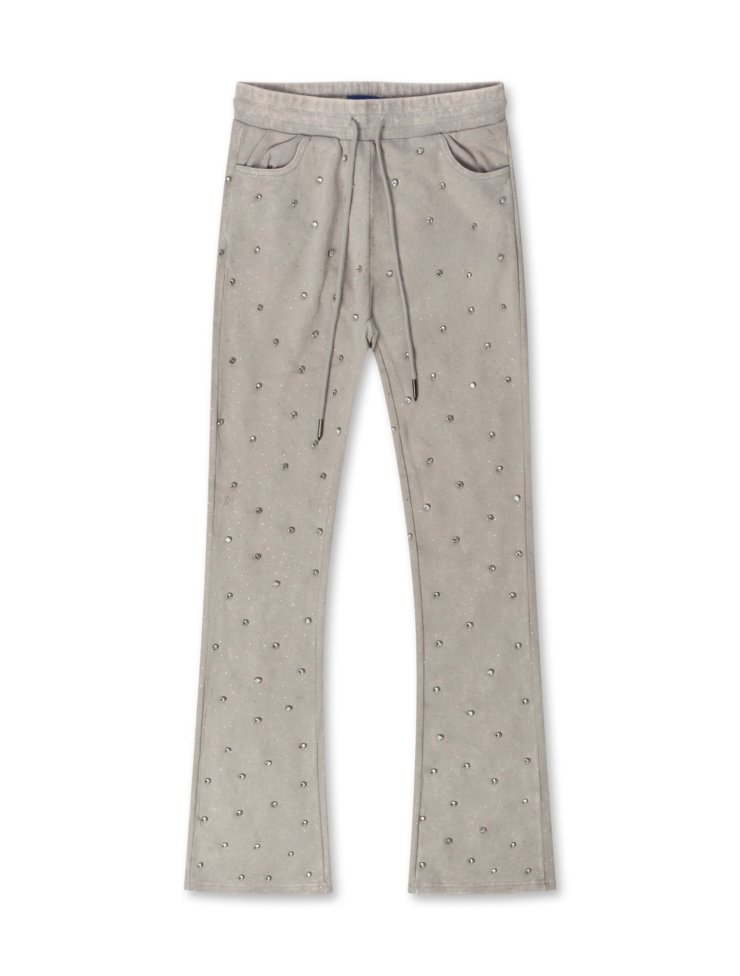 Rebel Denim Diamond Stacked Sweatpants | Grey