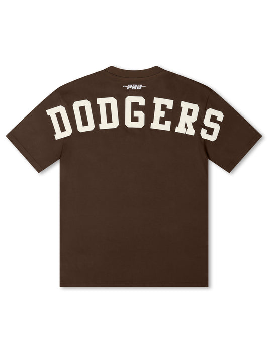 LA Dodgers Wingspan Drop Shoulder Tee | Brown