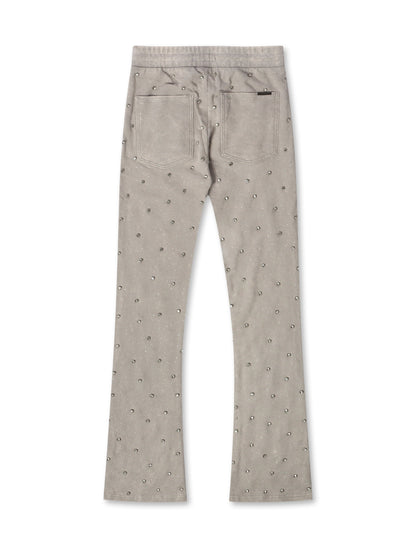 Rebel Denim Diamond Stacked Sweatpants | Grey