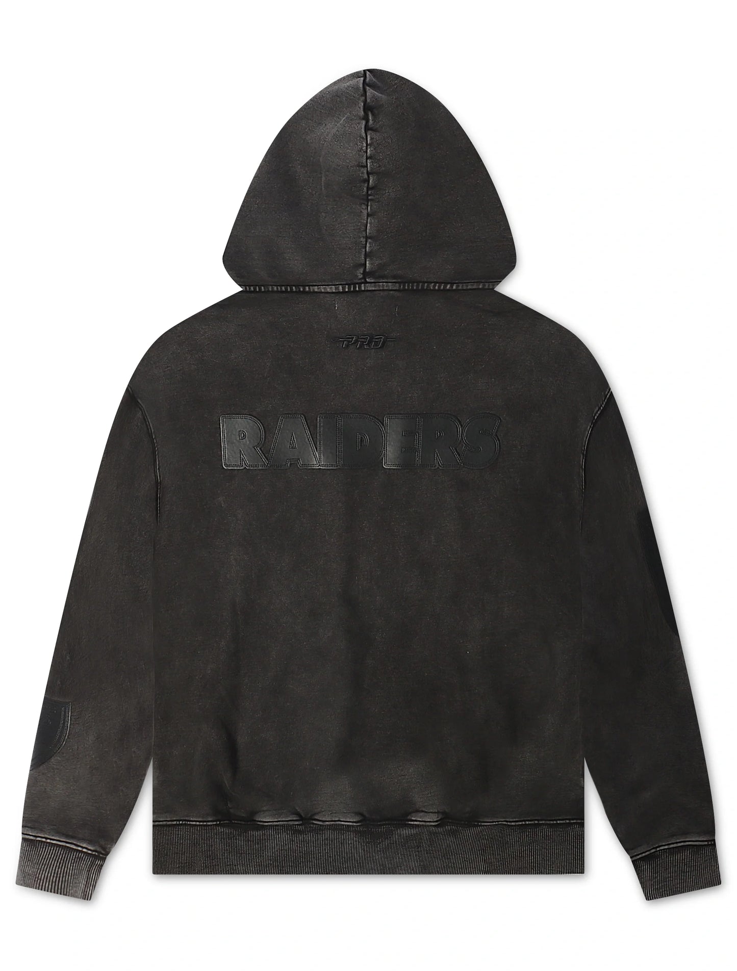 Raiders All Over Logo Hoodie | Washed Black